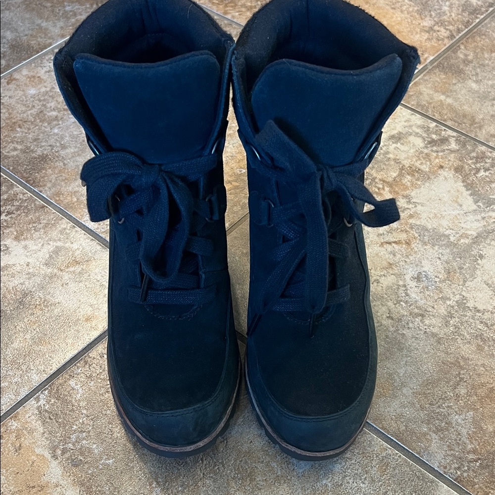 UGG Black Wedge Boots